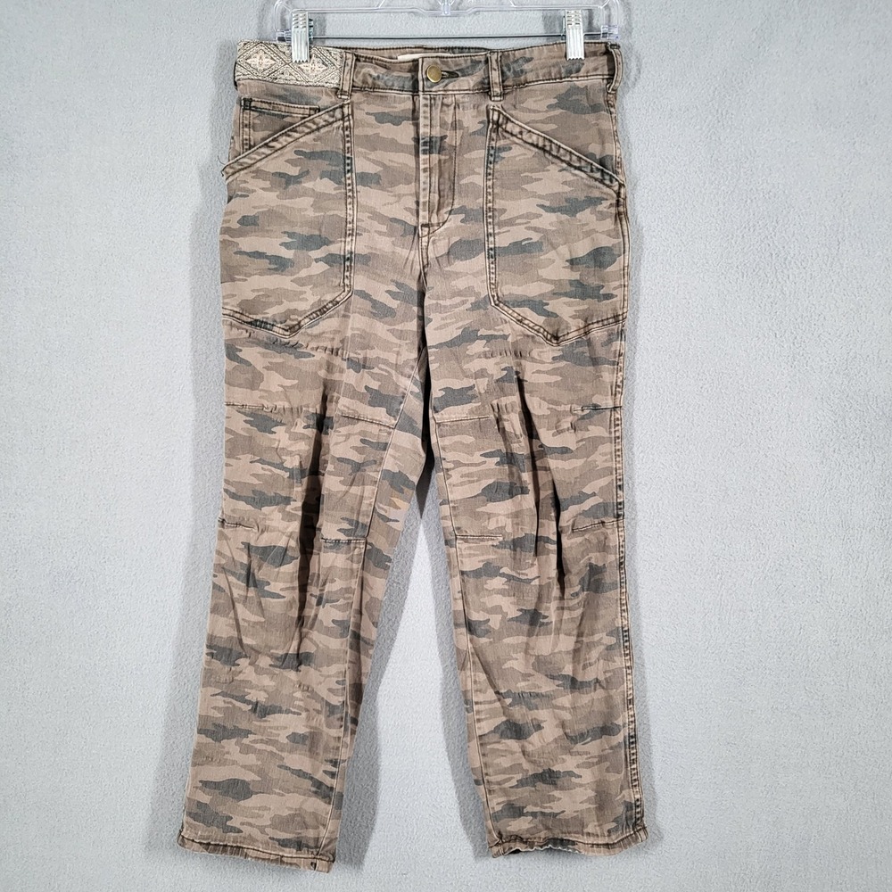 Anthropologie Cargo Pants Women's 27 Camo Utility Pockets Casual